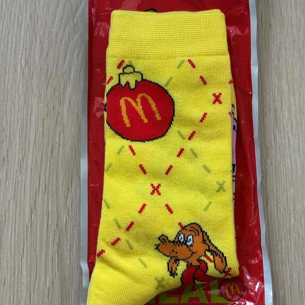 McDonald's Vibrant Yellow Character Socks
